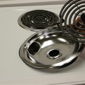 3 Piece Electric Range Stove Top Chrome Drip Pan Replacement - Range Kleen